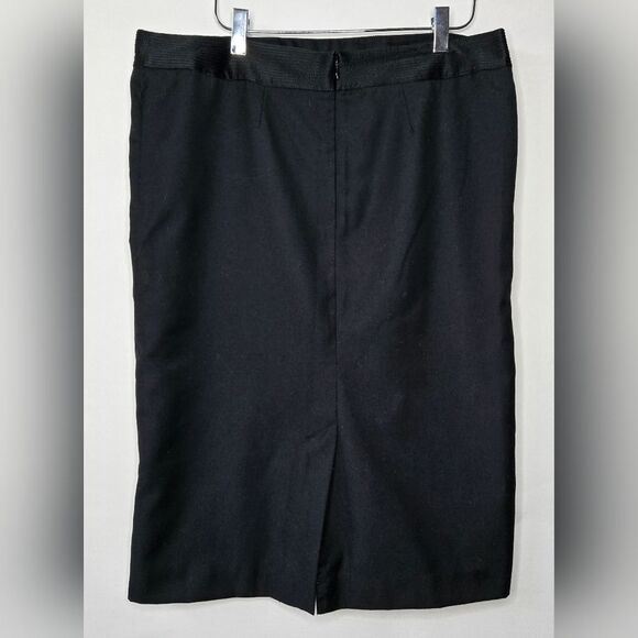 Women's Isaac Mizrahi for Target Black Lined Pencil Skirt with Back Slit Size 10 - Picture 3 of 4